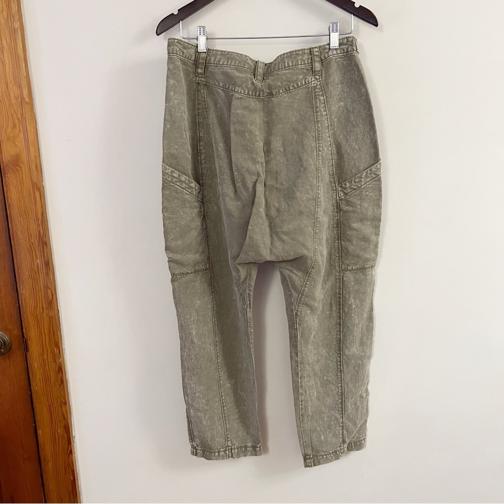 Free People Women’s Desert Days Harem Utility Pants Lightweight Green Size 6 NEW - Picture 7 of 11